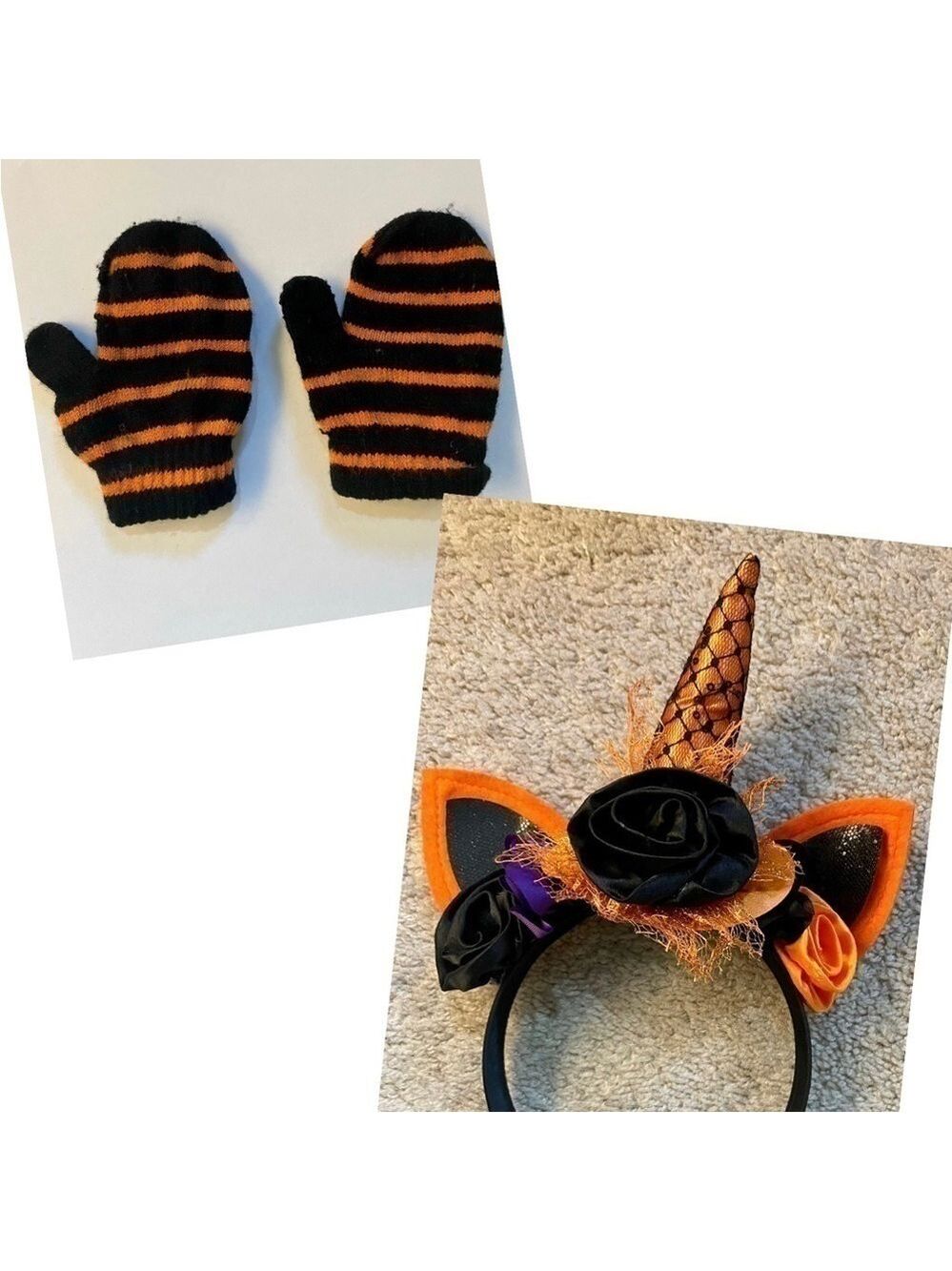 🎃HALLOWEEN HEADBAND & MITTENS